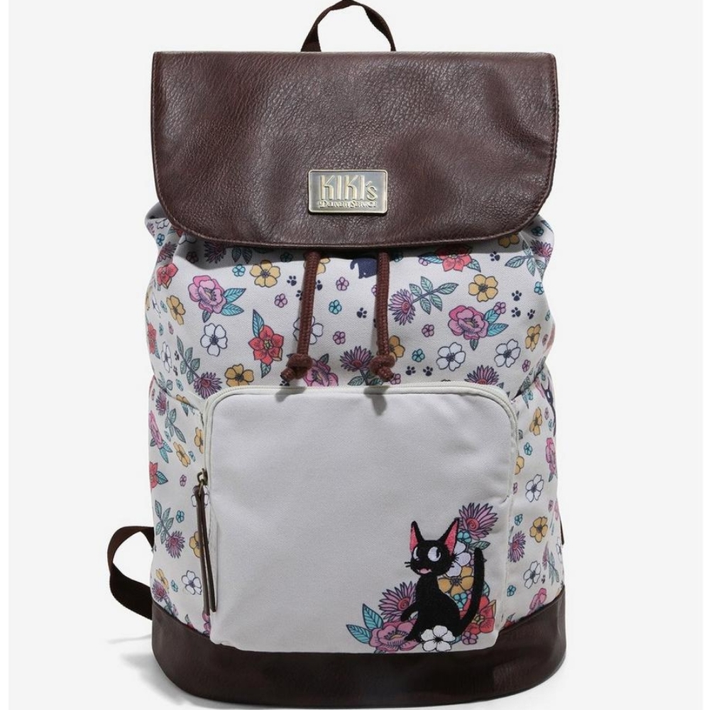 Studio Ghibli Kiki's Delivery Service Jiji & Flowers Slouch Backpack